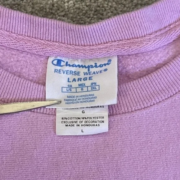 Vintage Champion Reverse Weave Crewneck Sweatshirt Pink Men's Large - Picture 3 of 7